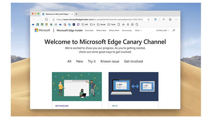 Η Microsoft Edge Ιnsiders  του Canary Channel μπορούν να ελέγξουν την υποστήριξη για επεξεργαστές Μ1 των Mac