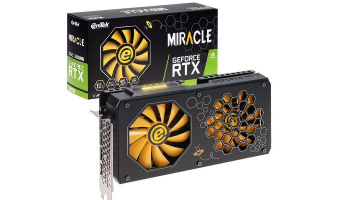 Emtek  GeForce RTX 3060 Miracle: με εξαιρετικό σχέδιο που μοιάζει με κυψέλη