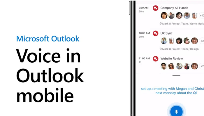 Το Microsoft Outlook για iOS σάς επιτρέπει τώρα να χρησιμοποιείτε τη φωνή σας για να γράφετε μηνύματα ηλεκτρονικού ταχυδρομείου .