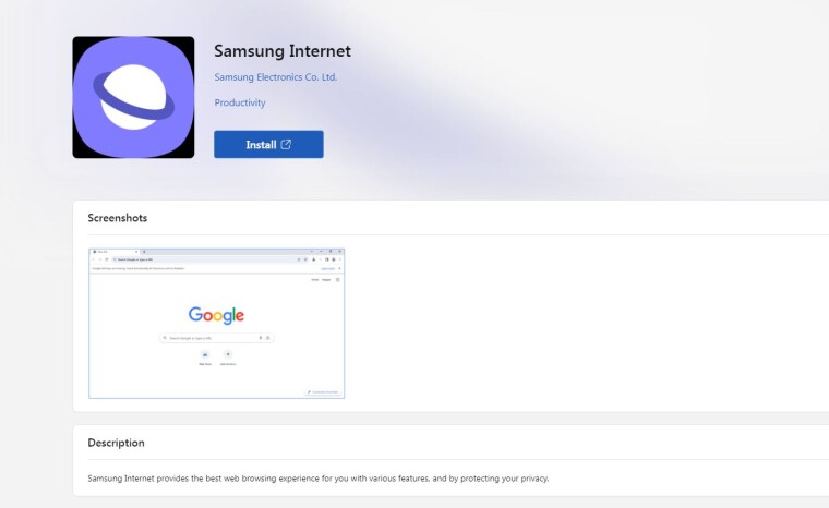 Samsung Internet : είναι διαθέσιμο για Windows
